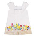 Infant White Birds & Flowers Dress 40116 by Mayoral from Hurleys