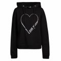 Womens Black Heart Hooded Sweat Top 35199 by Love Moschino from Hurleys