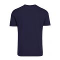Mens Mid Blue Logo Print S/s T Shirt 82069 by Emporio Armani from Hurleys
