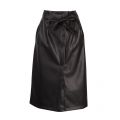 Womens Black Vipulla High Waisted PU Skirt 52906 by Vila from Hurleys