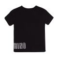 Boys Black Wrap Around Logo S/s T Shirt 91204 by Moschino from Hurleys