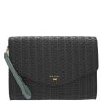 Womens Black Meadows Raffia Envelope Clutch Bag 46221 by Ted Baker from Hurleys
