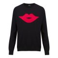 Womens Black Lips Crew Neck Knitted Jumper 52426 by PS Paul Smith from Hurleys