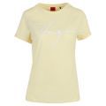 Womens Pastel Yellow The Slim Tee 17 S/s T Shirt 108112 by HUGO from Hurleys