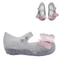 Girls Silver Glitter Mini Ultragirl Butterfly Shoes (4-11) 53333 by Mini Melissa from Hurleys