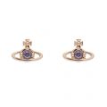 Womens Pink Gold Nano Solitaire Earrings 82505 by Vivienne Westwood from Hurleys