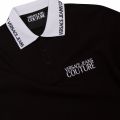 Mens Black Logo Collar S/s Polo Shirt 75712 by Versace Jeans Couture from Hurleys