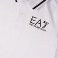 Boys White Tipped Logo S/s Polo Shirt 38062 by EA7 Kids from Hurleys