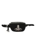 Womens Black Hilary Recycled Nylon Bumbag 79389 by Vivienne Westwood from Hurleys