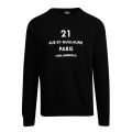 Mens Black Rue St Guillaume Sweat Top 78146 by Karl Lagerfeld from Hurleys