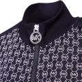 Womens Midnight Blue Jacquard Logo Sweat Jacket 84665 by Michael Kors from Hurleys
