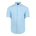 Mens Light Blue Biadia Reg Fit S/s Shirt 125494 by BOSS from Hurleys