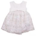 Girls Natural Embroidered Bows Dress 22625 by Mayoral from Hurleys