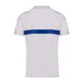 Mens White/Blue Logo Stripe Slim Fit Beach S/s T Shirt 42798 by BOSS from Hurleys