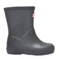 Kids Black First Classic Nebula Wellington Boots (4-8) 59608 by Hunter from Hurleys