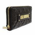 Womens Black Diamond Quilted Zip Around Purse 79548 by Love Moschino from Hurleys