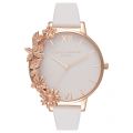 Womens Blush & Rose Gold Case Cuff Big Dial Watch 26031 by Olivia Burton from Hurleys