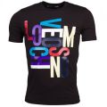 Mens Black Logo Letters Slim Fit S/s T Shirt 15591 by Love Moschino from Hurleys