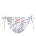 Womens White NYC Logo Tie Side Bikini Pants 59796 by Calvin Klein from Hurleys