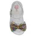 Girls Silver Gemma Bow Jelly Sandals (22-32) 109090 by Lelli Kelly from Hurleys