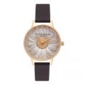 Womens Black & Gold Flower Show 3D Daisy Watch 72915 by Olivia Burton from Hurleys