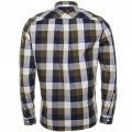 Mens Dark Olive Winter Twill L/s Shirt 12145 by Fred Perry from Hurleys