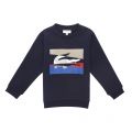 Boys Navy Graphic Logo Sweat Top 31062 by Lacoste from Hurleys