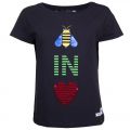 Womes Black Bee In Love S/s T Shirt 17929 by Love Moschino from Hurleys