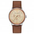 Mens Brown Multi Dial Leather Watch 26289 by Ted Baker from Hurleys