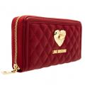 Womens Dark Red Quilted Purse 66077 by Love Moschino from Hurleys