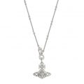 Womens Rhodium/Crystal Beryl Bas Relief Pendant Necklace 101472 by Vivienne Westwood from Hurleys