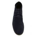 Mens Navy Suede Ledger Desert Boots 88063 by Barbour from Hurleys