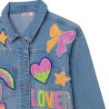 Girls Bleached Stone Patch Denim Jacket 104411 by Billieblush from Hurleys