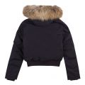 Girls Navy Gobi Down Fur Hooded Jacket 48939 by Parajumpers from Hurleys