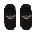 Mens Black Invisible Eagle Socks 73301 by Emporio Armani Bodywear from Hurleys