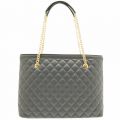 Womens Grey Quilted Logo Shopper Bag 17983 by Love Moschino from Hurleys