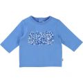 Baby Blue Geo Logo L/s T Shirt 13165 by BOSS from Hurleys