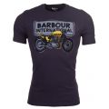 Mens Dark Navy Sketch S/s Tee Shirt 10378 by Barbour International from Hurleys