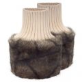 Womens Elk Carton Faux Fur Arm Cuffs 67039 by Dubarry from Hurleys