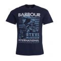 Steve McQueen™ Collection Mens Navy Collage S/s T Shirt 46452 by Barbour from Hurleys
