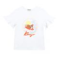 Junior Optic White Felicia Tiger S/s T Shirt 36440 by Kenzo from Hurleys