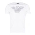 Mens White Eagle Stitch S/s T Shirt 29138 by Emporio Armani from Hurleys