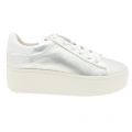Womens Silver Cult Platform Trainers