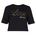 Womens Black Love Cropped Sweat 21425 by Love Moschino from Hurleys