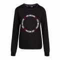 Womens Black Circle Logo Sweat Top 74559 by Love Moschino from Hurleys