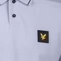 Mens Opal Blue Tipped S/s Polo Shirt 103474 by Lyle and Scott from Hurleys