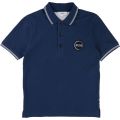 Boys Slate Blue Tipped Logo S/s Polo Shirt 13302 by BOSS from Hurleys