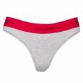 Womens Grey Heather/Manic Red Logo Band Thong 28961 by Calvin Klein from Hurleys