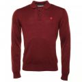 Mens Pomegranate Badense Knitted L/s Polo Shirt