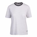 Calvin Klein Womens Bright White Metallic Stripe S/s T Shirt 75145 by Calvin Klein from Hurleys